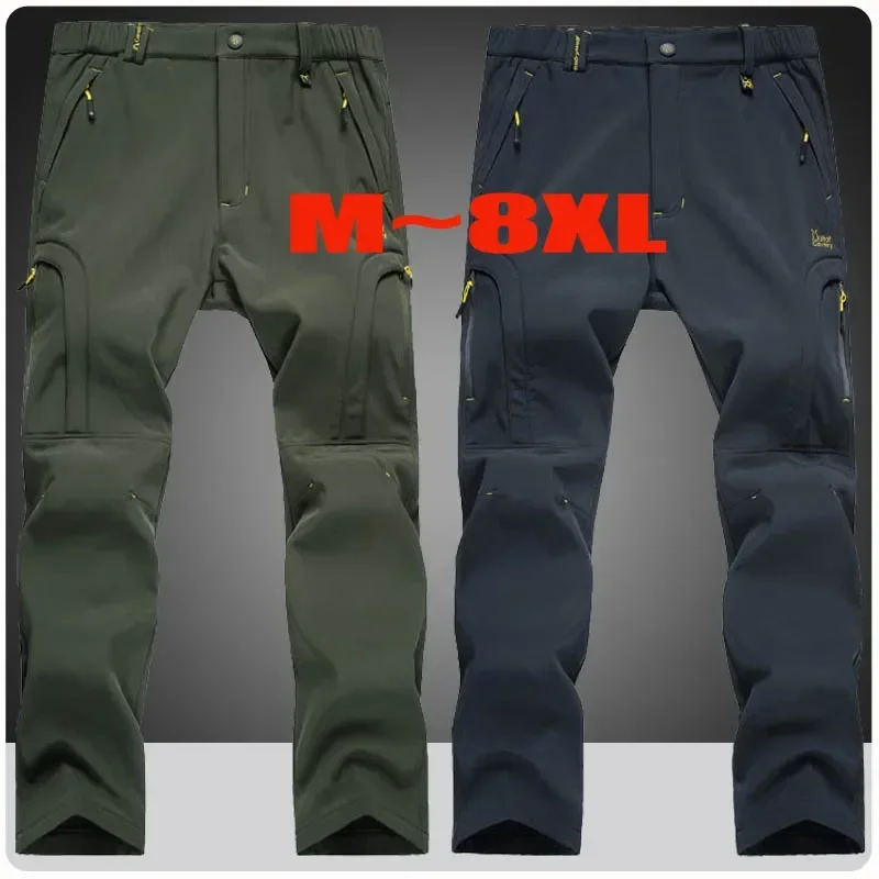 Outdoor Camping Winter - Celana panjang pria, ukuran besar 6XL