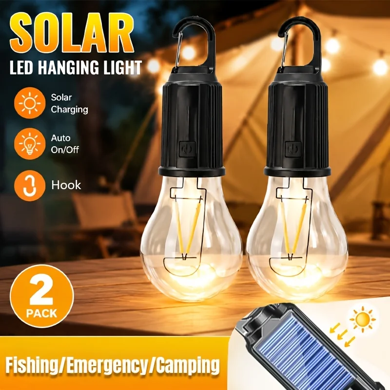 Outdoor Camping Adventure Lamp - Lampu Kemah LED Tenaga Surya Tipe-C