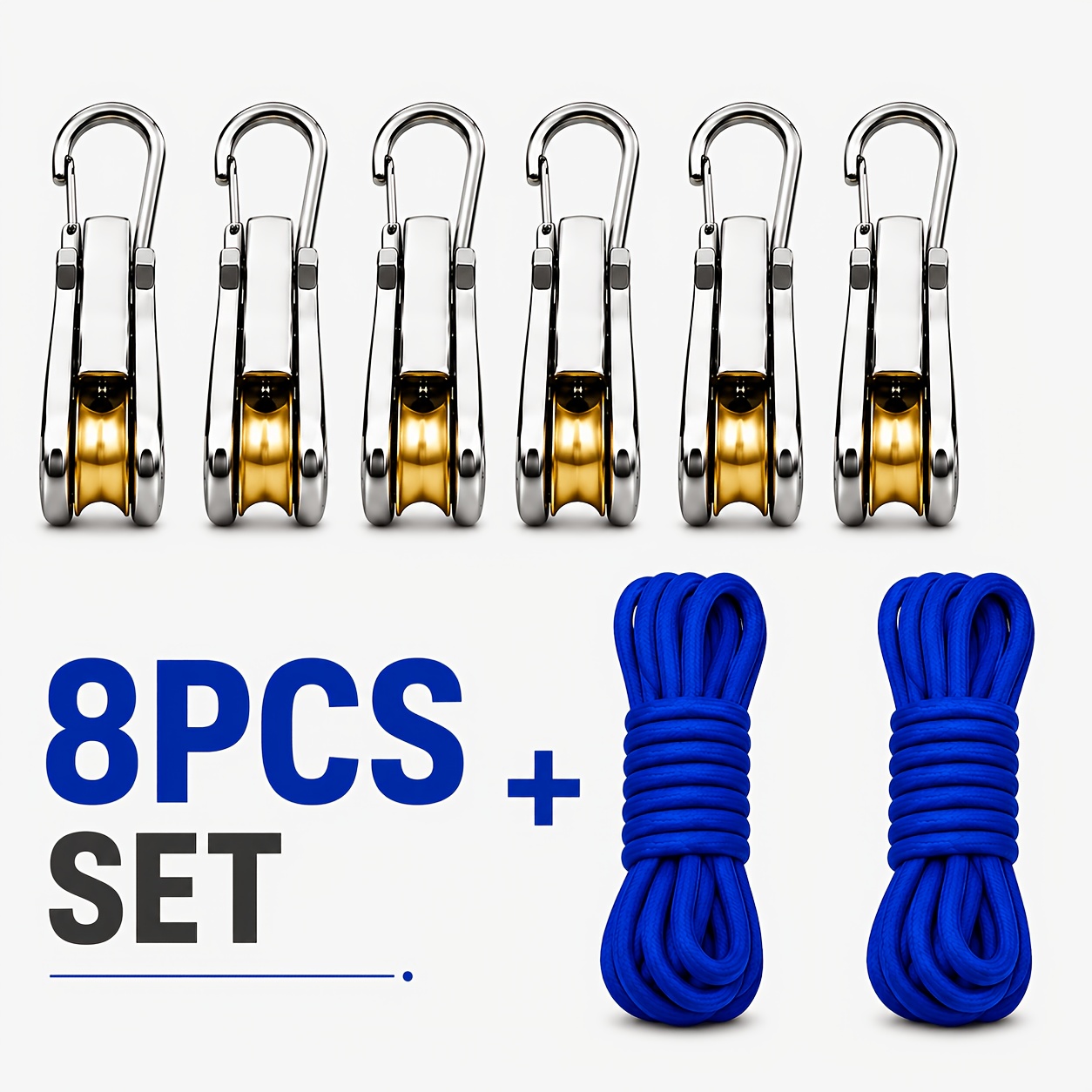 Outdoor Camping Outfit - Set Tali 4/6/8 Buah dengan Tensioner