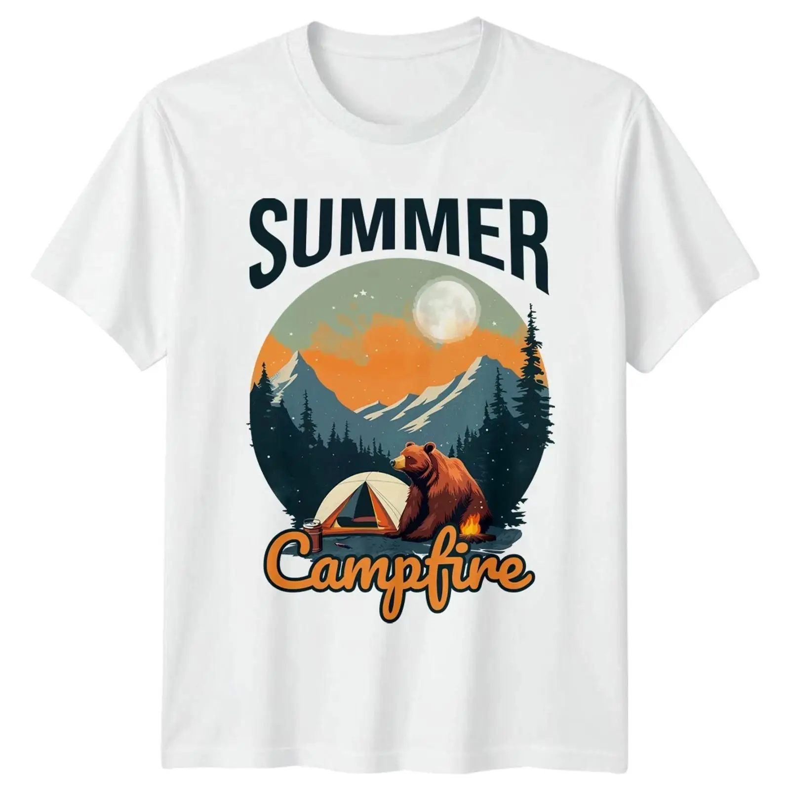 Outdoor Und Camping - Kaos Sommer Lagerfeuer untuk Berkemah Petualangan