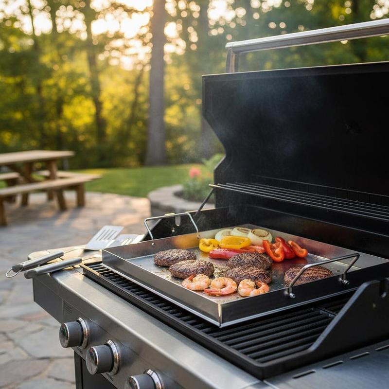 Outdoor Camping Cooking Equipment - Wajan Panggang Datar Universal 18x16 Inci