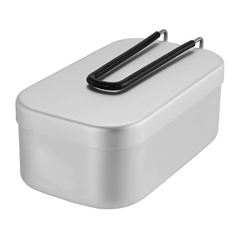 Outdoor Camping Cooking Equipment - Kotak makan siang aluminium 800ML, peralatan