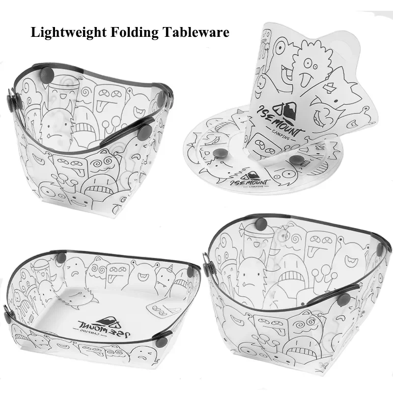 Outdoor Camping Dining Set - Peralatan makan lipat ringan luar ruangan,