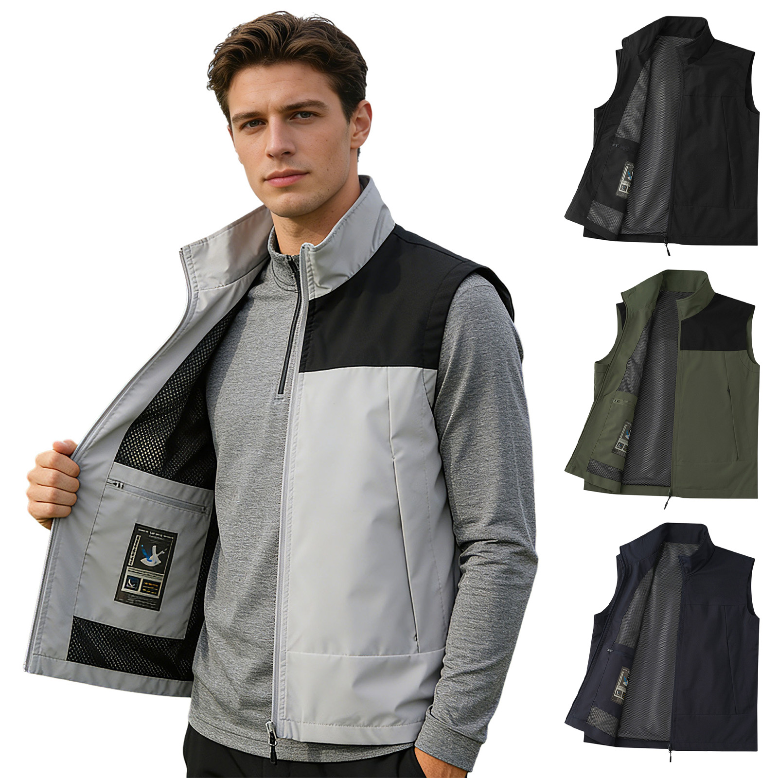 Outdoor Camping Winter - # Rompi Golf Pria M-5XL Kerah