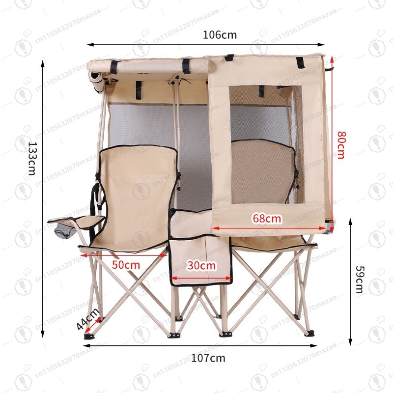 Outdoor Camping Chairs Folding - Kursi lipat ganda untuk berkemah di