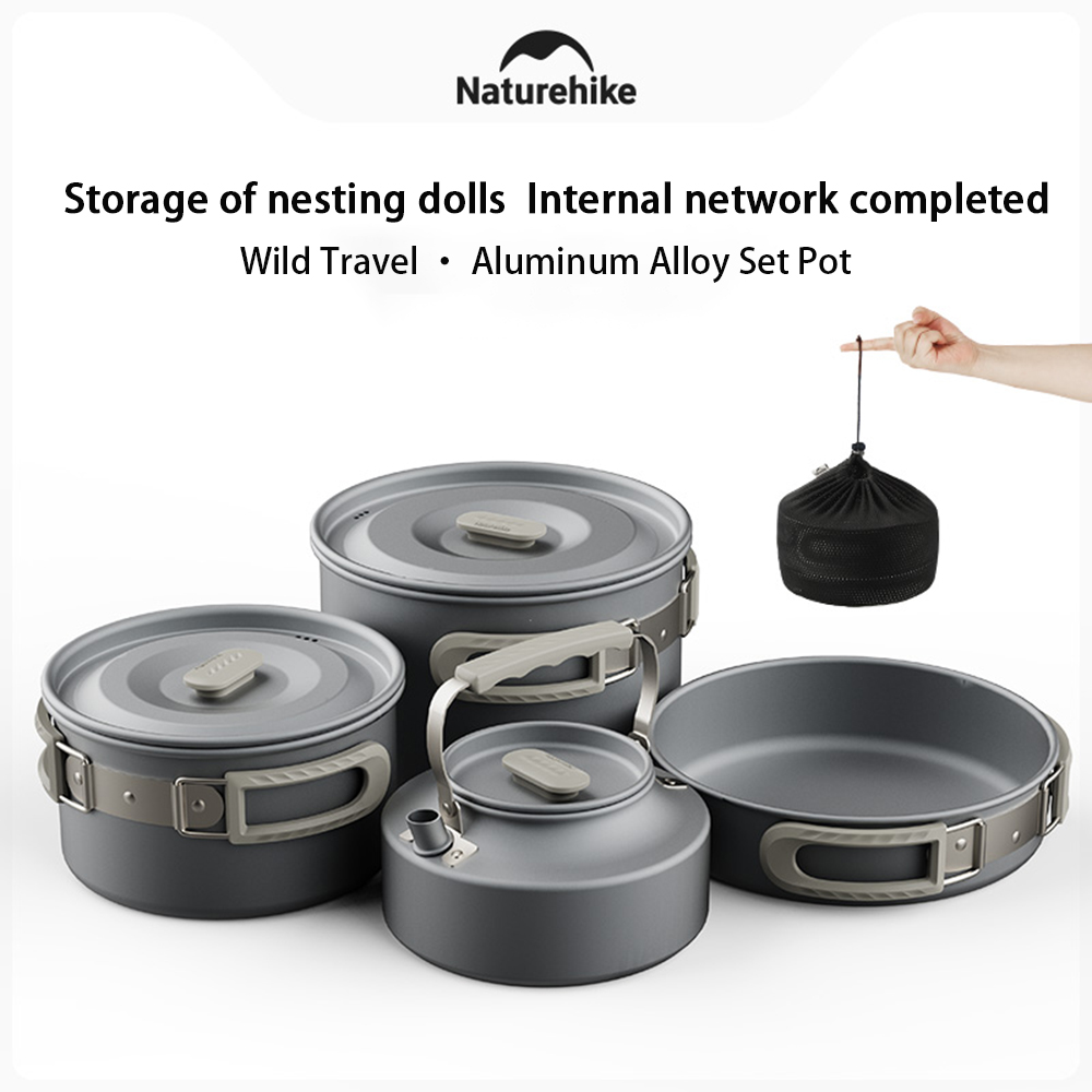 Outdoor Camping Cooking Equipment - Naturehike Set panci luar ruang, peralatan