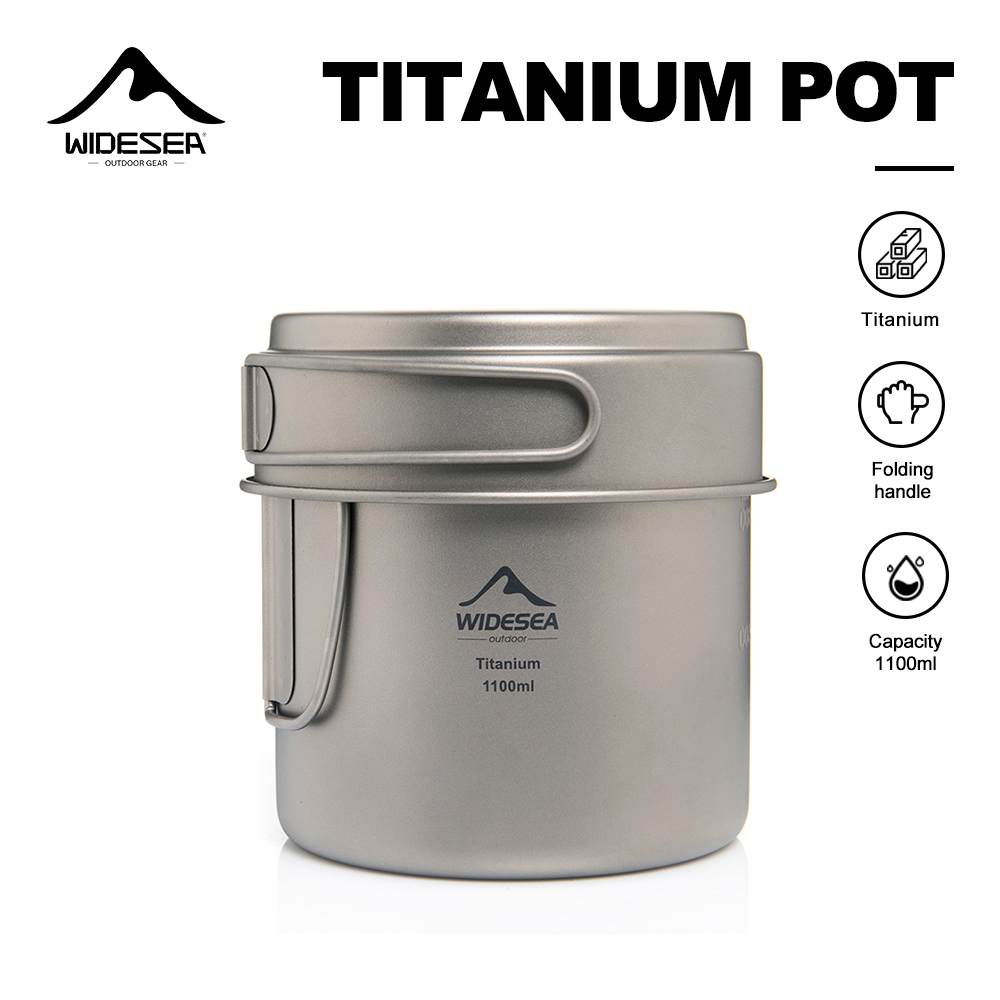 Widesea Panci Berkemah Titaniu - Outdoor Camping Cooking Equipment ulasan dan harga