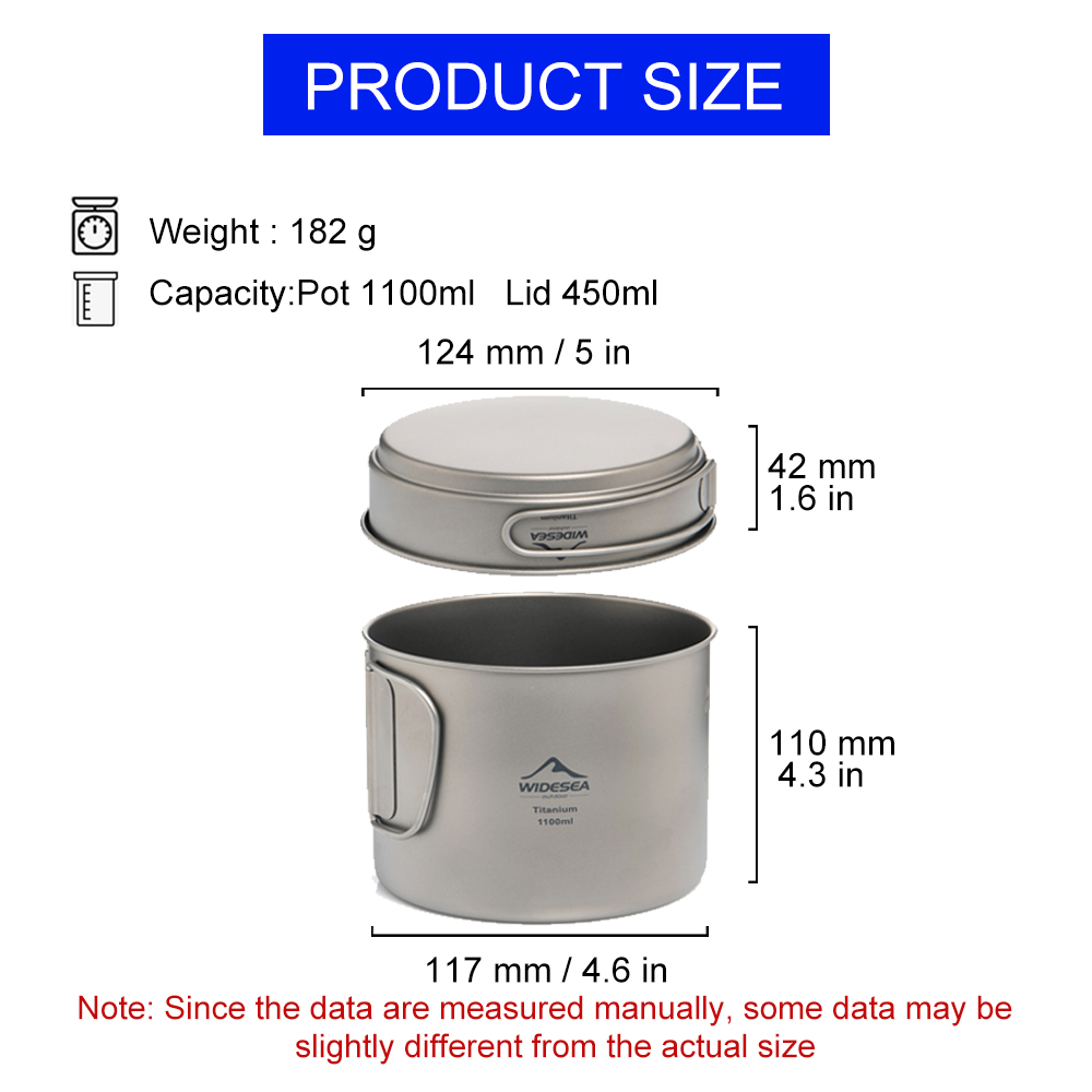 Widesea Panci Berkemah Titaniu - Outdoor Camping Cooking Equipment ulasan dan harga