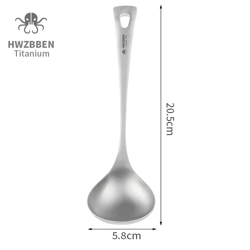 HWZBBEN sendok sup Titanium lu - Outdoor Camping Dining Set ulasan dan harga