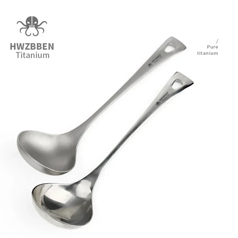 HWZBBEN sendok sup Titanium lu - Outdoor Camping Dining Set ulasan dan harga