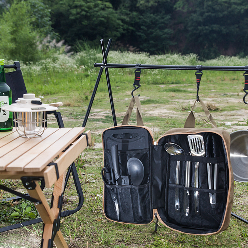 8 Buah Set Peralatan Masak Dap - Outdoor Camping Cooking Equipment ulasan dan harga