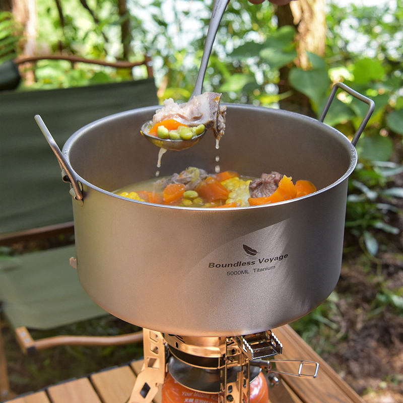 Boundless Voyage panci Titaniu - Outdoor Camping Cooking Equipment ulasan dan harga