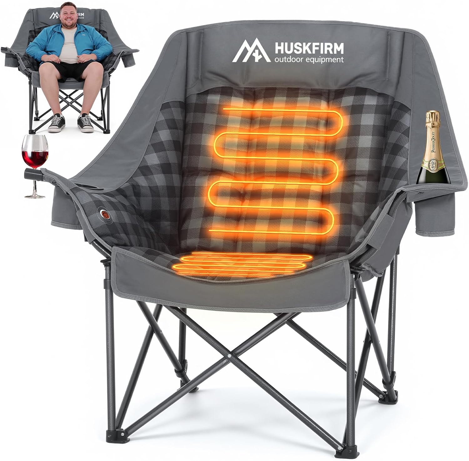 Kursi Kemah Berpemanas Ukuran  - Outdoor Oversized Camping Chair ulasan dan harga