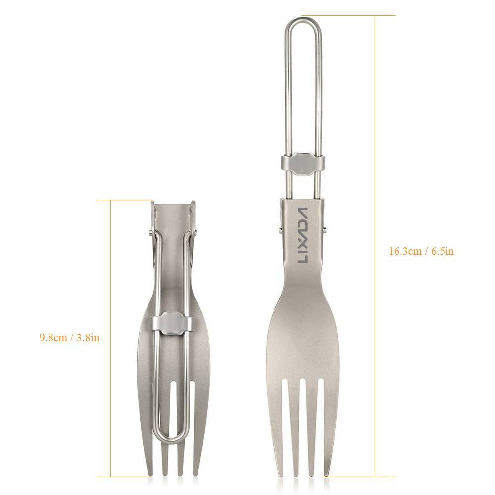 Lixada garpu lipat Titanium, U - Outdoor Camping Dining Set ulasan dan harga