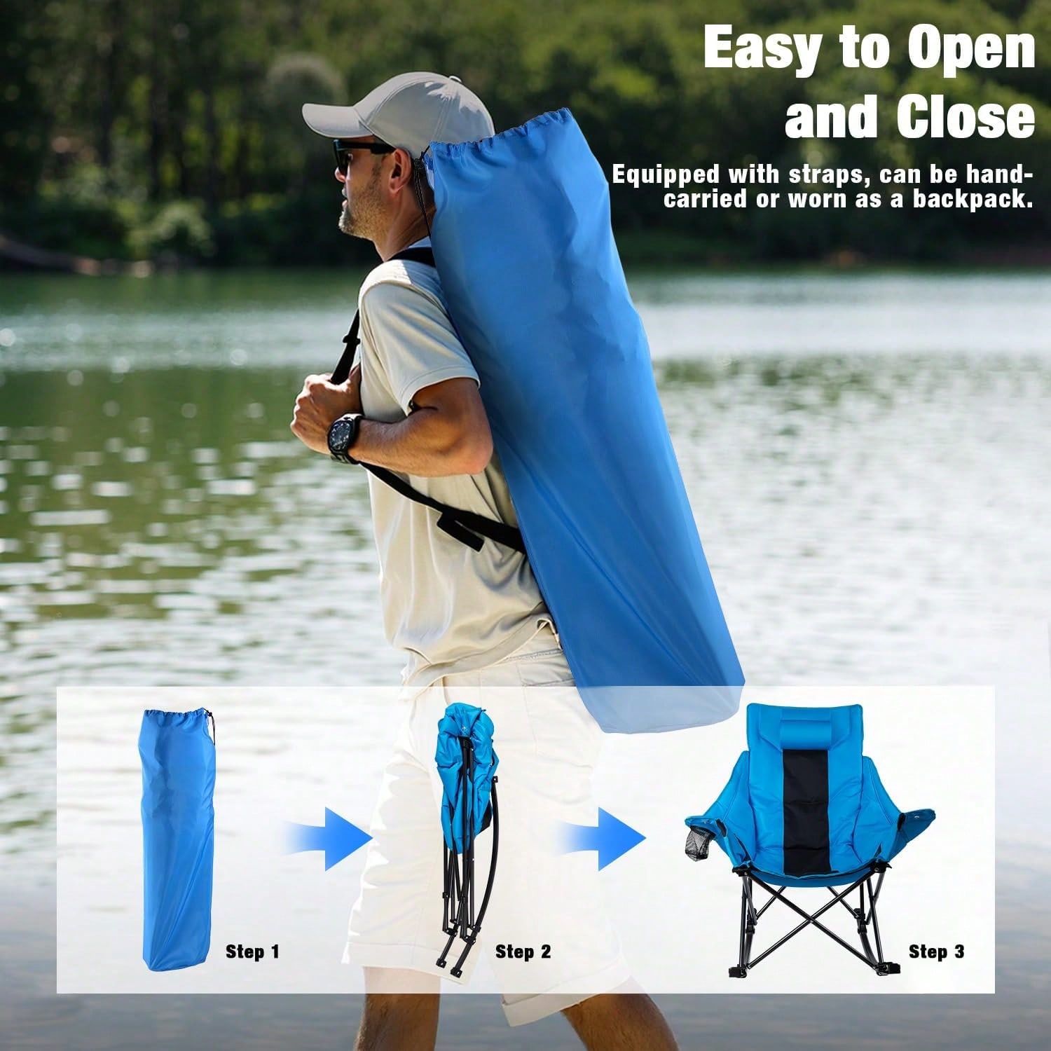 Kursi Lipat Goyang Outdoor Unt - Outdoor Oversized Camping Chair ulasan dan harga