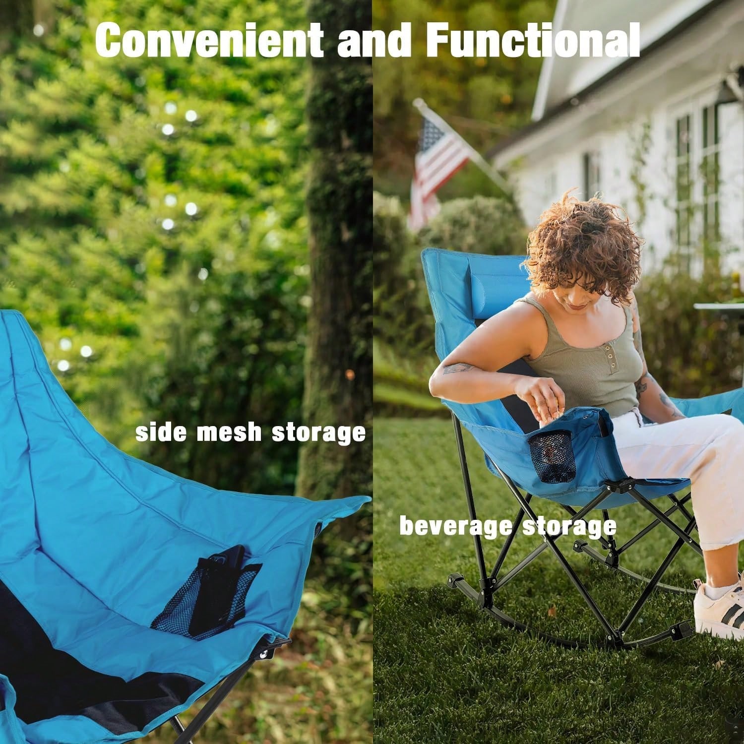 Kursi Lipat Goyang Outdoor Unt - Outdoor Oversized Camping Chair ulasan dan harga