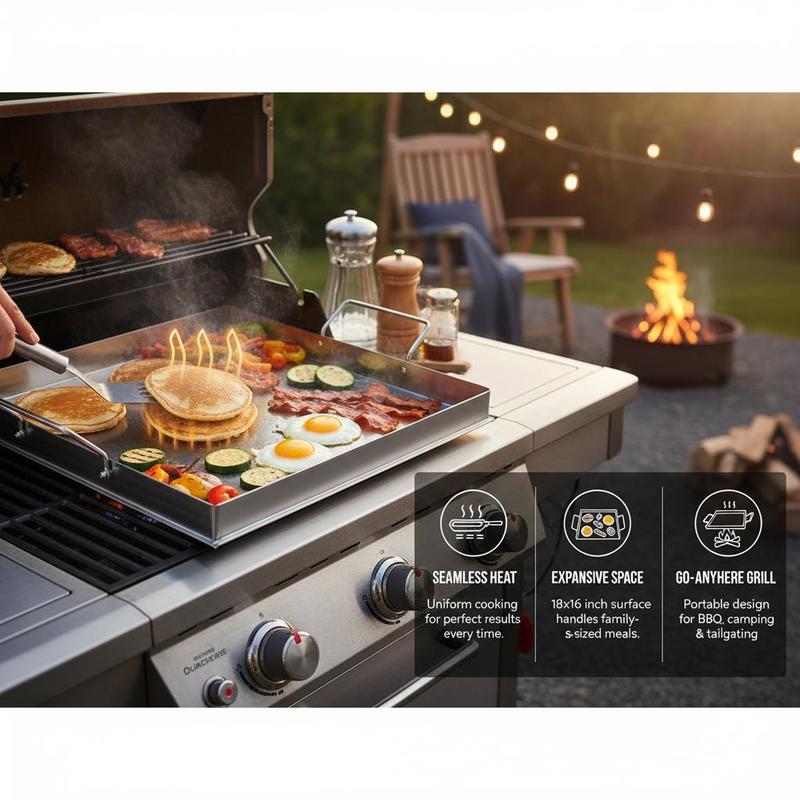 Wajan Panggang Datar Universal - Outdoor Camping Cooking Equipment ulasan dan harga