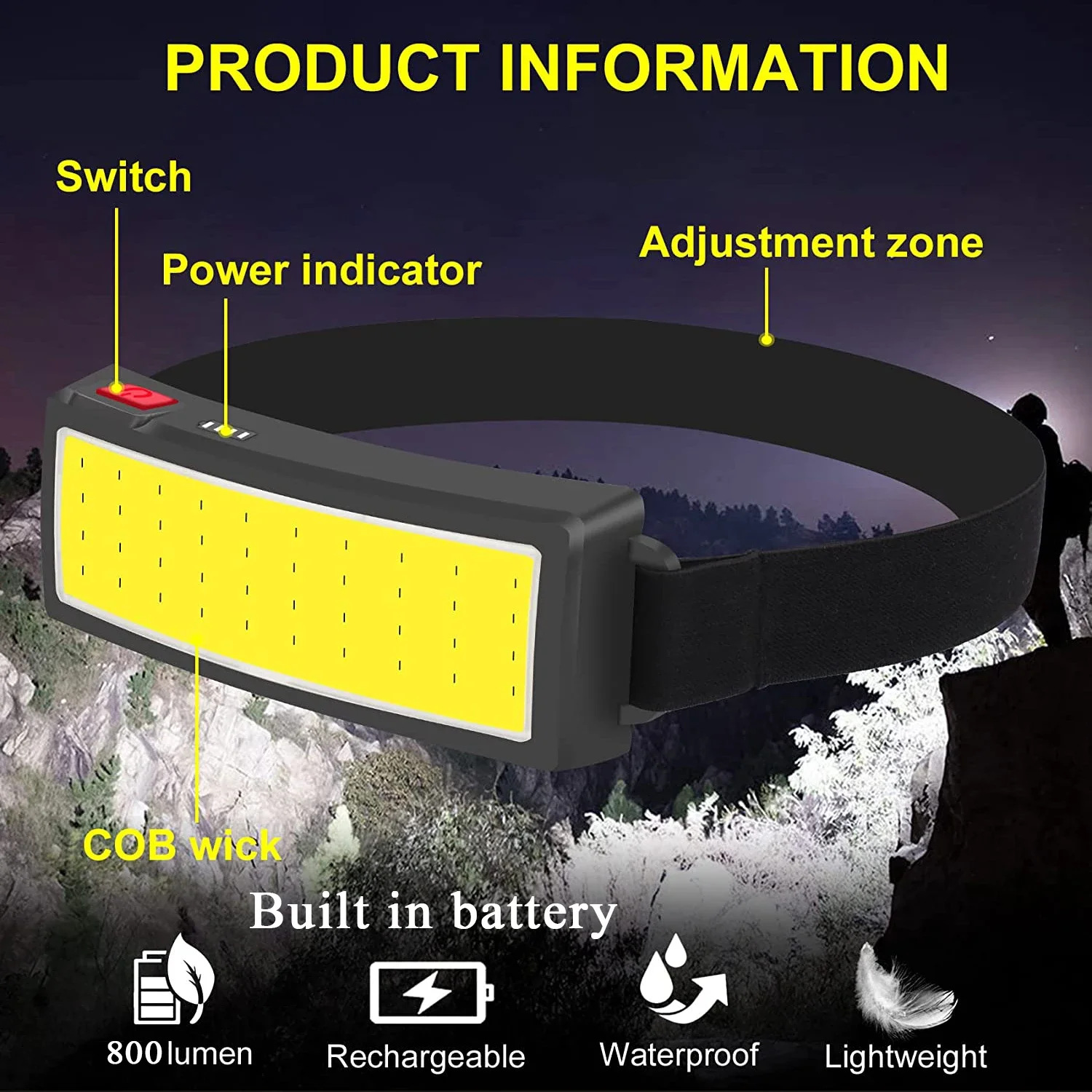 Lampu Depan LED Portabel COB L - Outdoor Camping Adventure Lamp ulasan dan harga