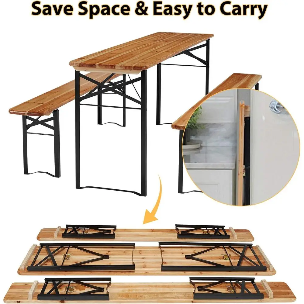 Set Meja dan Bangku Piknik 3-P - Outdoor Camping Dining Set ulasan dan harga