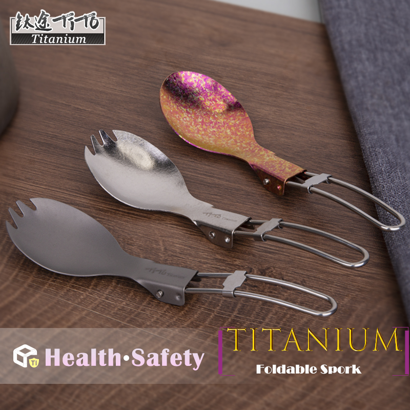 Tito Titanium Folding Spork Be - Outdoor Camping Dining Set ulasan dan harga