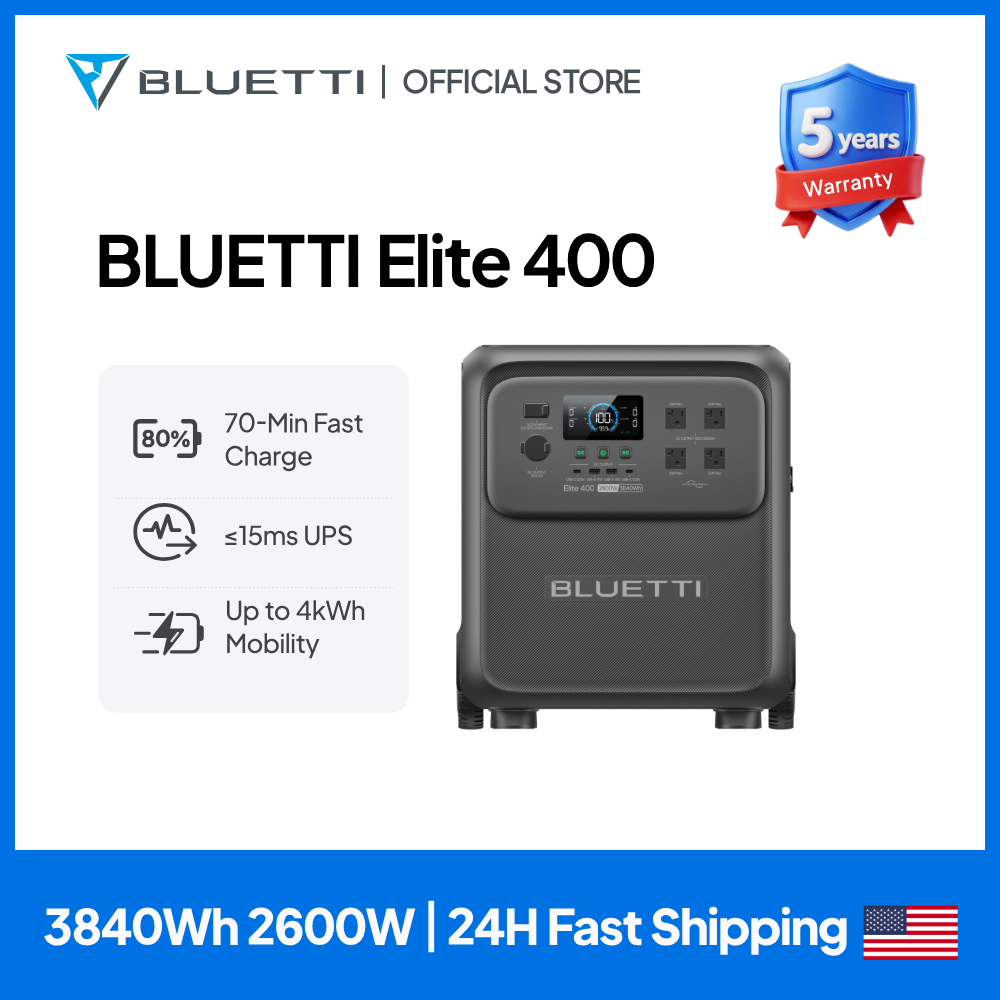 BLUETTI Elite 400 2600W 3840Wh - Outdoor Camping Outfit ulasan dan harga