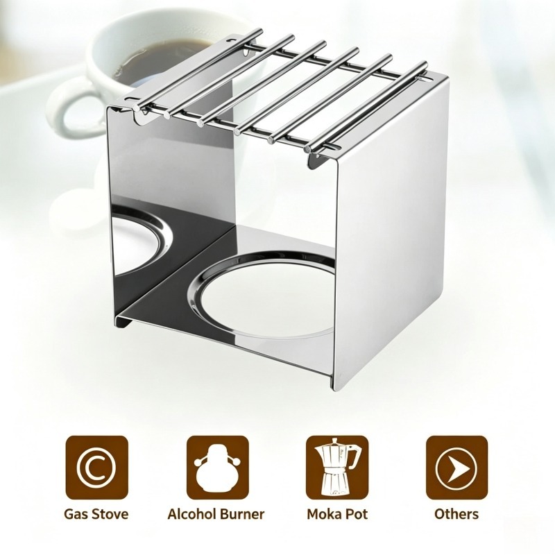 Penyangga Kompor Kopi Persegi  - Outdoor Camping Cooking Equipment ulasan dan harga