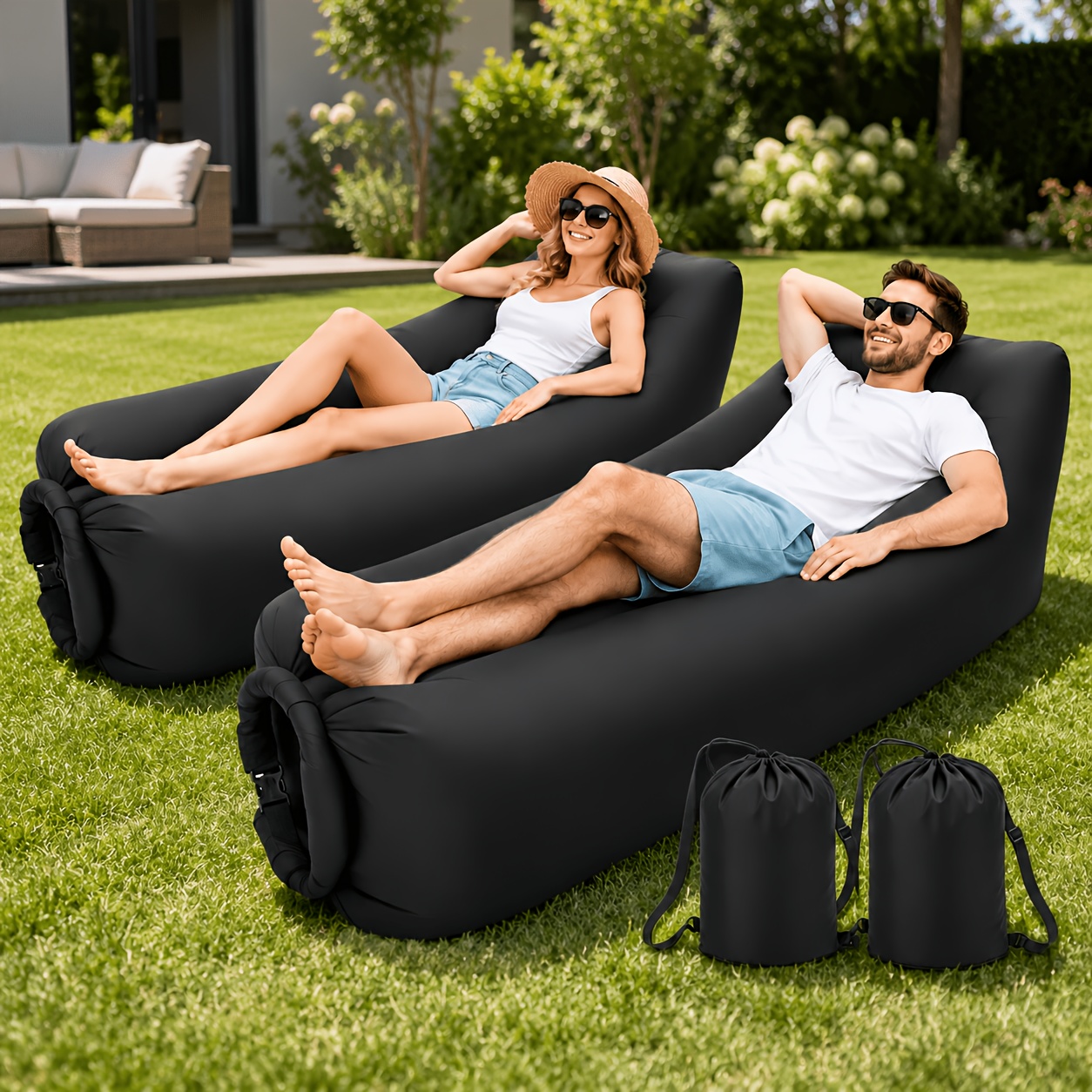 Set Sofa Tiup 4-in-1 – Kasur L - Outdoor Camping Outfit ulasan dan harga